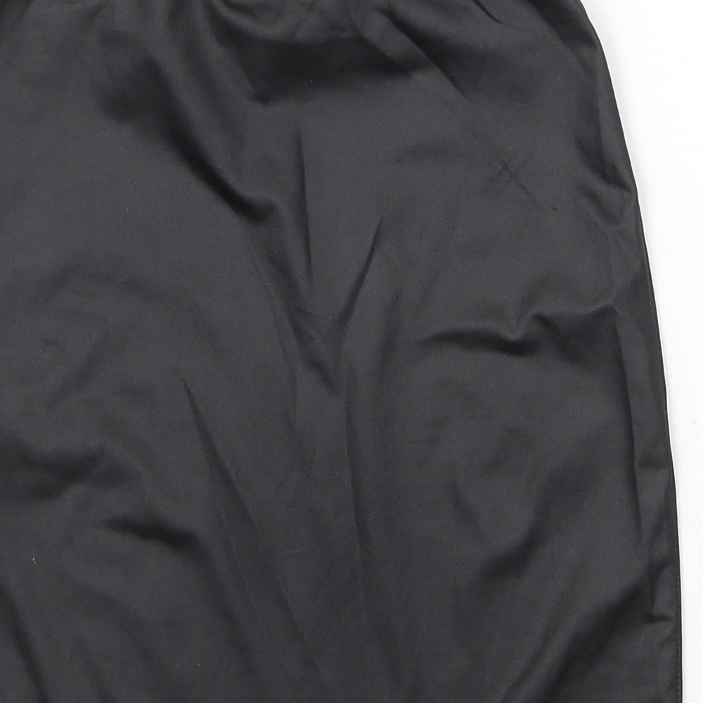 PRETTYLITTLETHING Womens Black Polyester A-Line Skirt Size 6