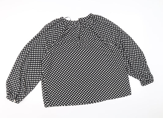 Womens UK Size 10 Marks and Spencer Black Basic Blouse