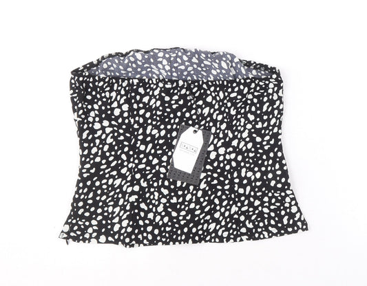 Womens UK Size 8 Naanaa Black Basic Tank