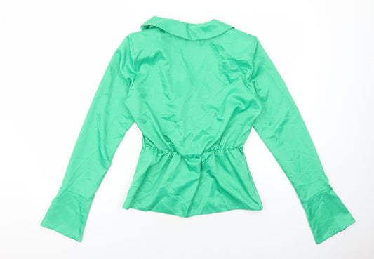 Womens UK Size 8 ASOS Green Basic Blouse