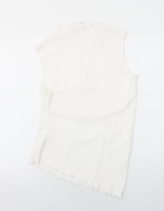 Womens UK Size S Zara White Basic Blouse