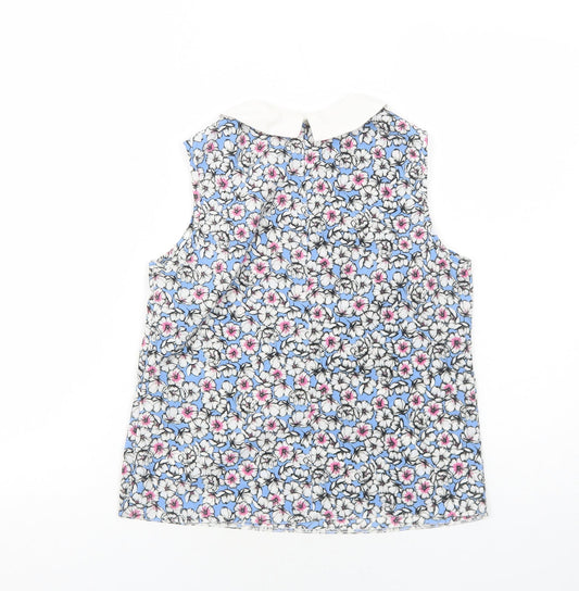 Womens UK Size S Preworn Blue Basic Tank