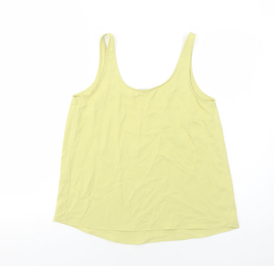 Primark Womens Yellow Polyester Basic Tank Size 10 Scoop Neck
