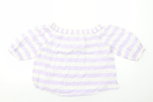 Womens UK Size 12 Marks and Spencer Purple Basic Blouse