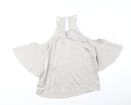 Womens UK Size 6 New Look Beige Basic Tank