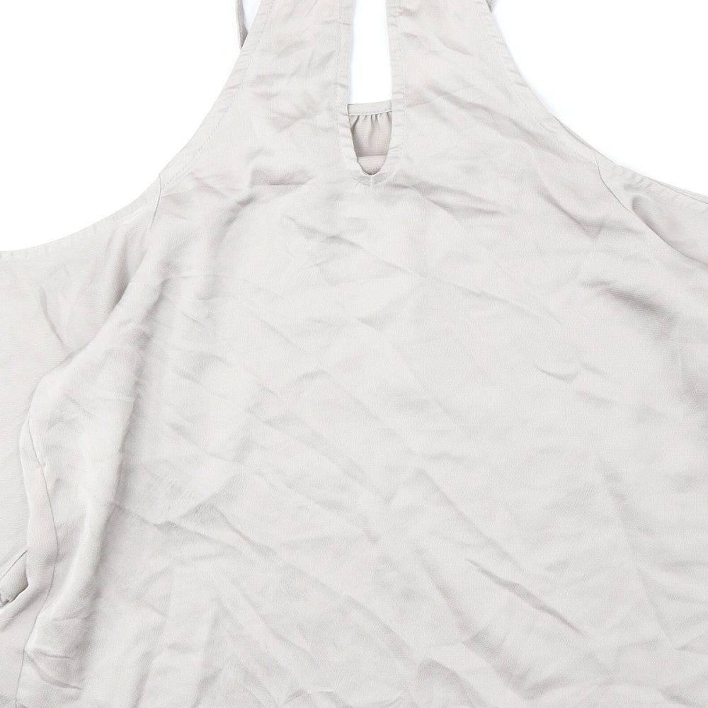 Womens UK Size 6 New Look Beige Basic Tank