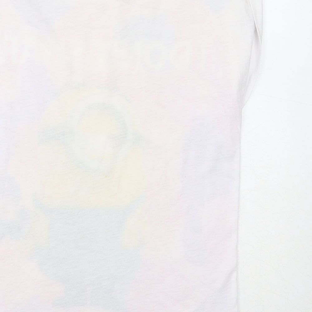Young Dimension Girls Multicoloured Geometric Polyester Pullover T-Shirt Size 12-13 Years Round Neck Pullover - Minion