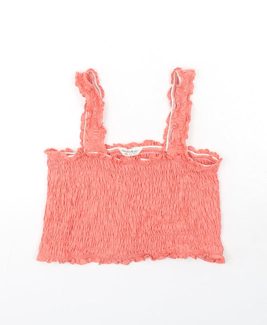 Womens UK Size 12 Miss Selfridge Pink Basic Tank