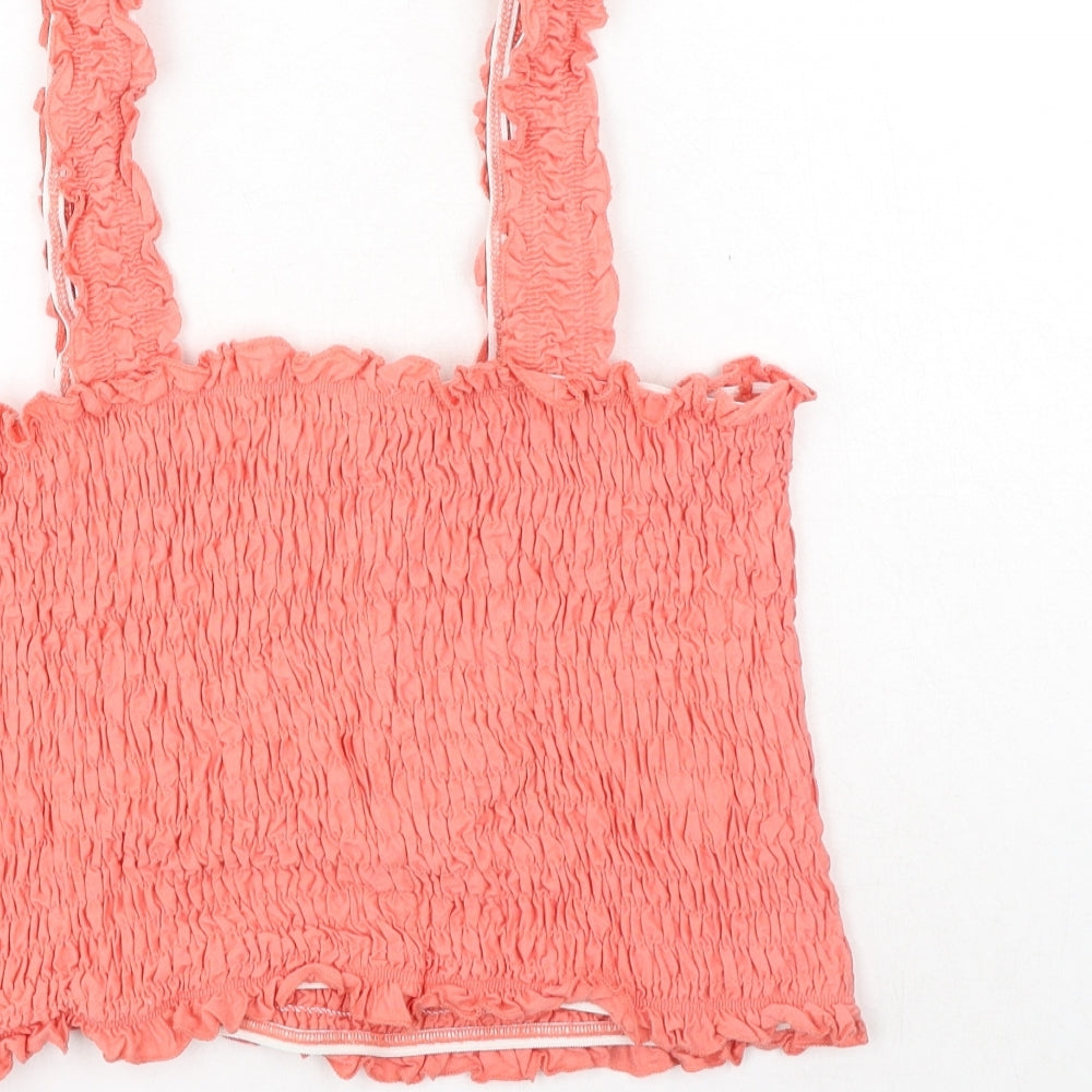 Womens UK Size 12 Miss Selfridge Pink Basic Tank