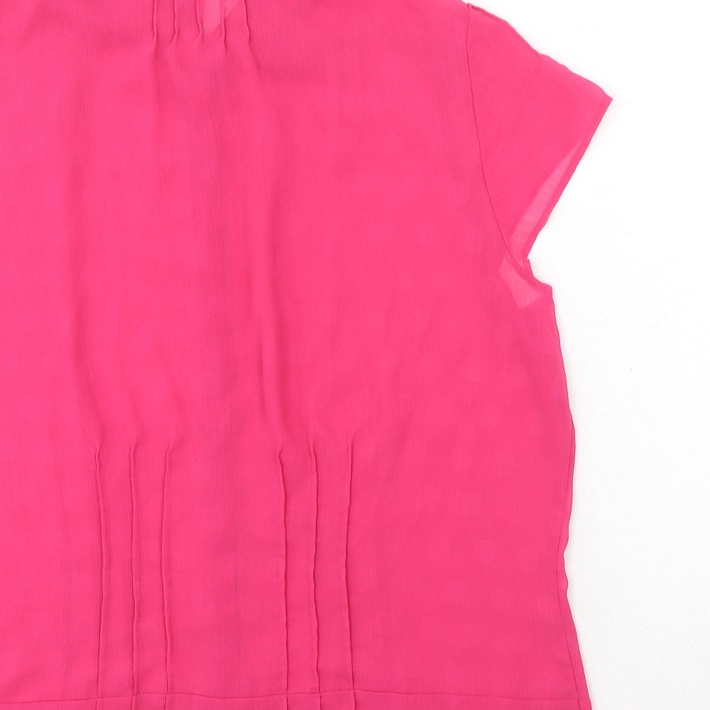 Womens UK Size 20 Marks and Spencer Pink Basic Button-Up