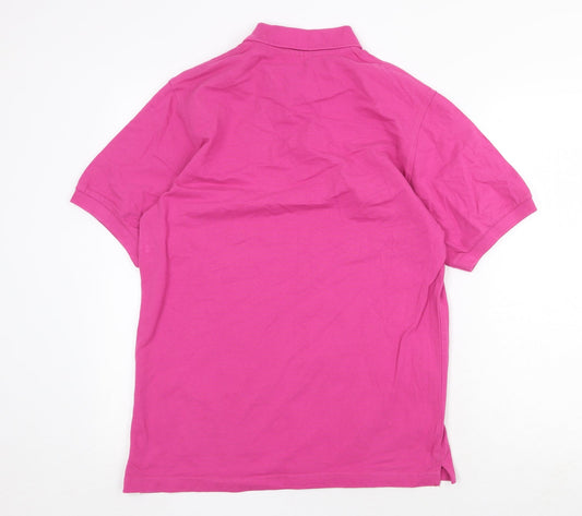 B&C Womens Pink 100% Cotton Basic Polo Size S Collared