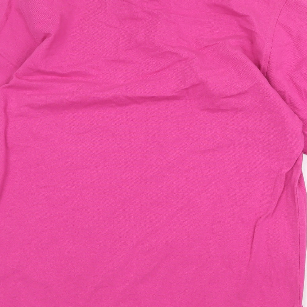 B&C Womens Pink 100% Cotton Basic Polo Size S Collared