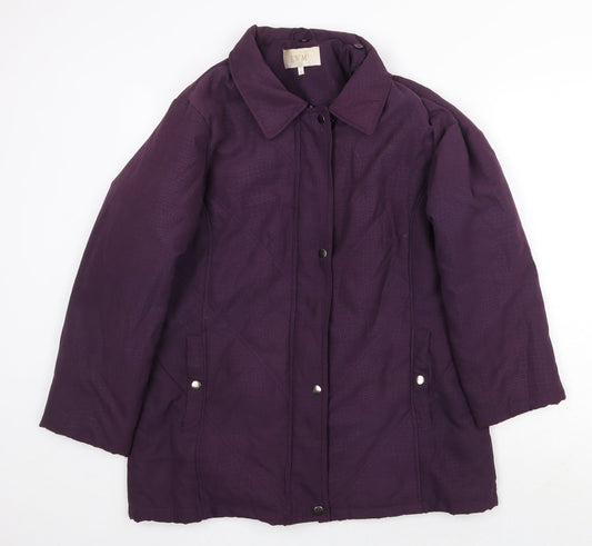 EWM Womens Purple Jacket Size 14 Zip