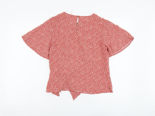 Womens UK Size 10 H&M Orange Basic Blouse