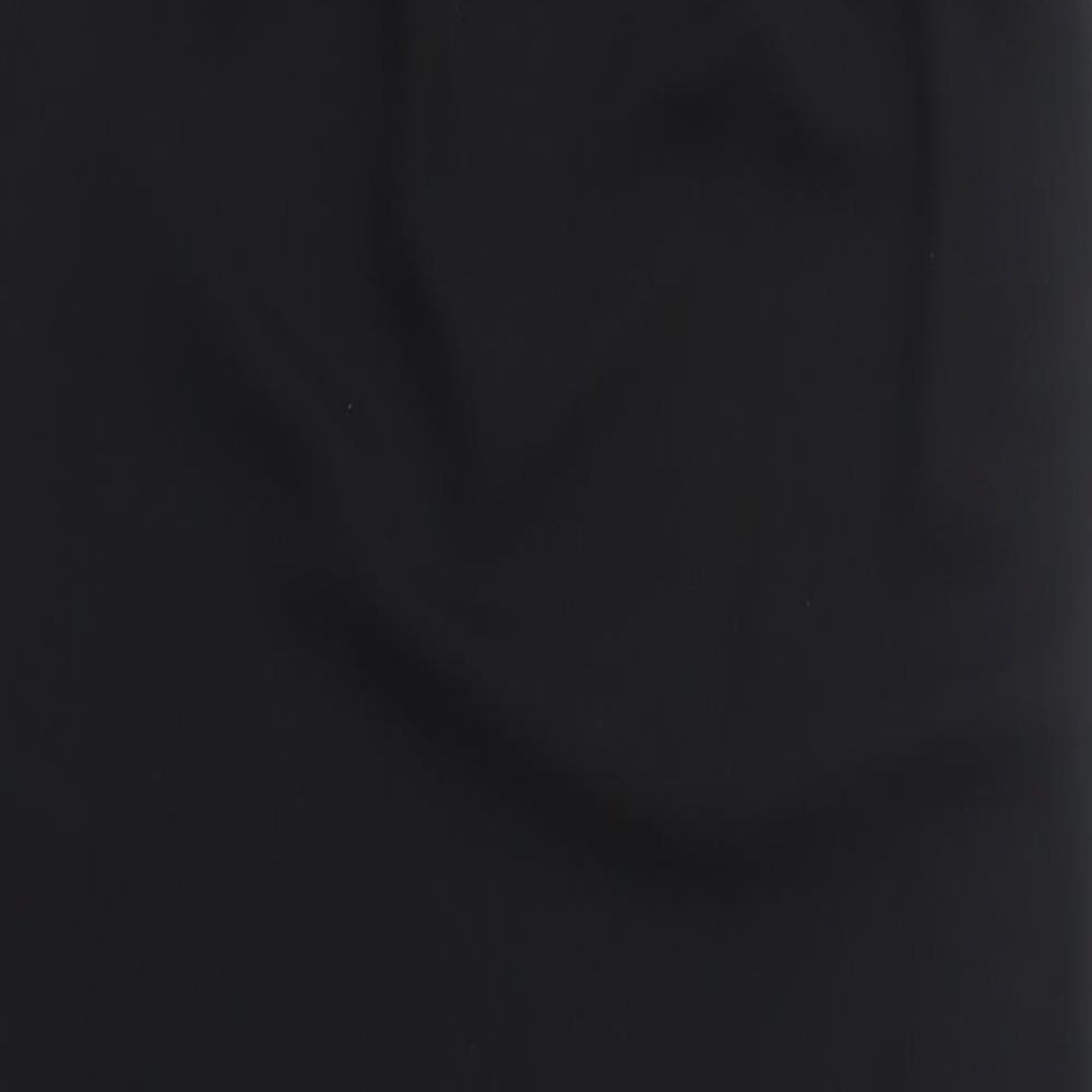 Frank Usher Womens Black Polyester A-Line Skirt Size 8