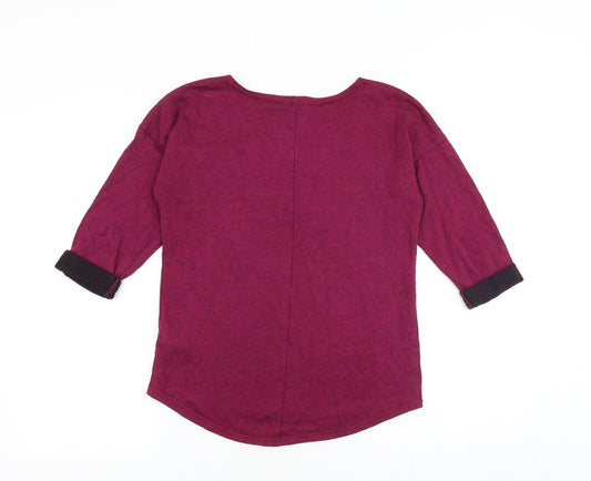 Womens UK Size M H&M Pink Basic Blouse
