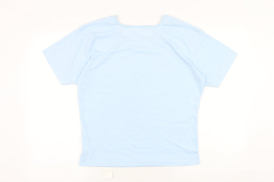 Womens UK Size M Littlewoods Blue Basic T-Shirt