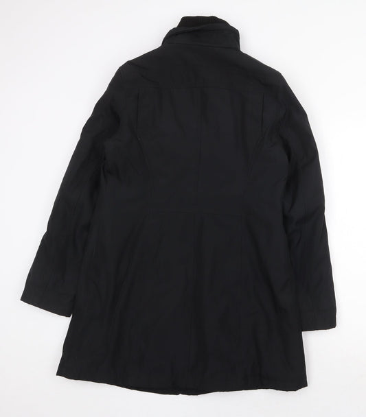 M&Co Womens Black Jacket Coat Size 10 Zip