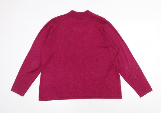 Womens UK Size L Bonmarché Pink Pullover Jumper