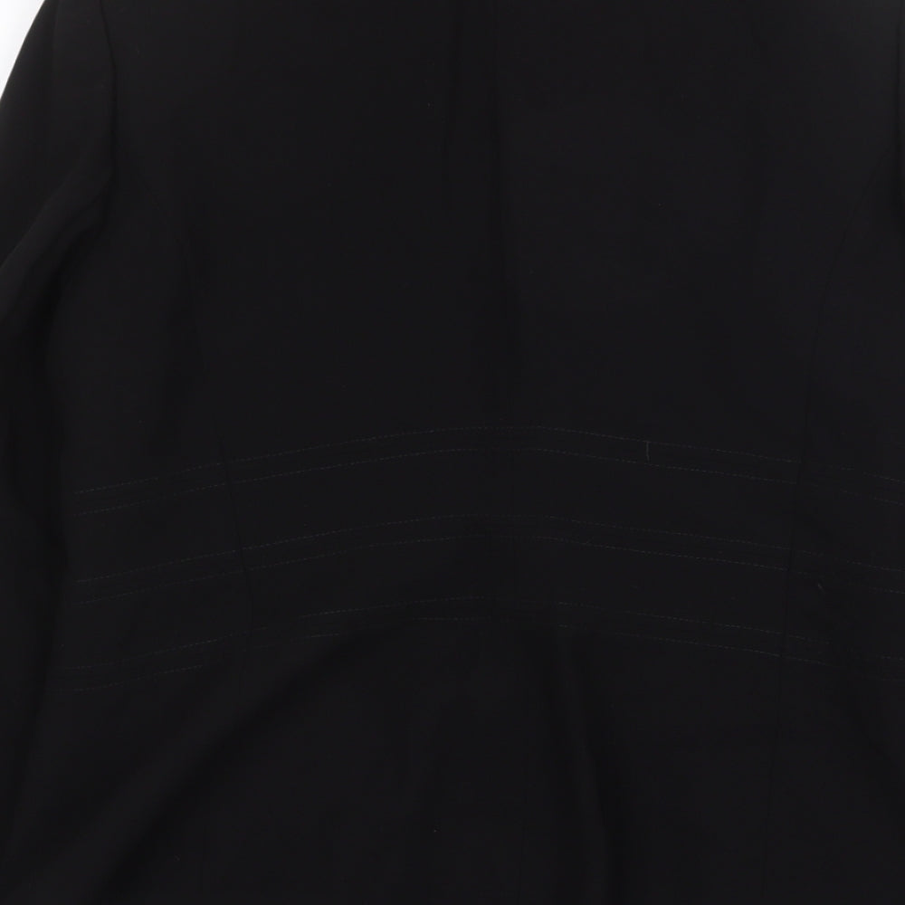 BHS Womens Black Polyester Jacket Suit Jacket Size 14
