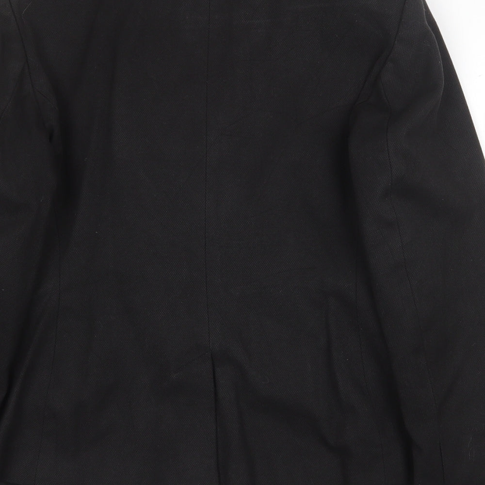 NEXT Womens Black Polyester Jacket Suit Jacket Size 12