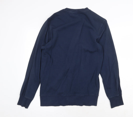 H&M Womens Blue Cotton Pullover Sweatshirt Size XS Pullover - Navy