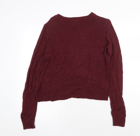 Womens UK Size S H&M Red Pullover Jumper