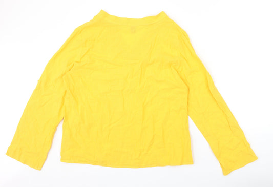 Womens UK Size XL Emery Rose Yellow Basic T-Shirt