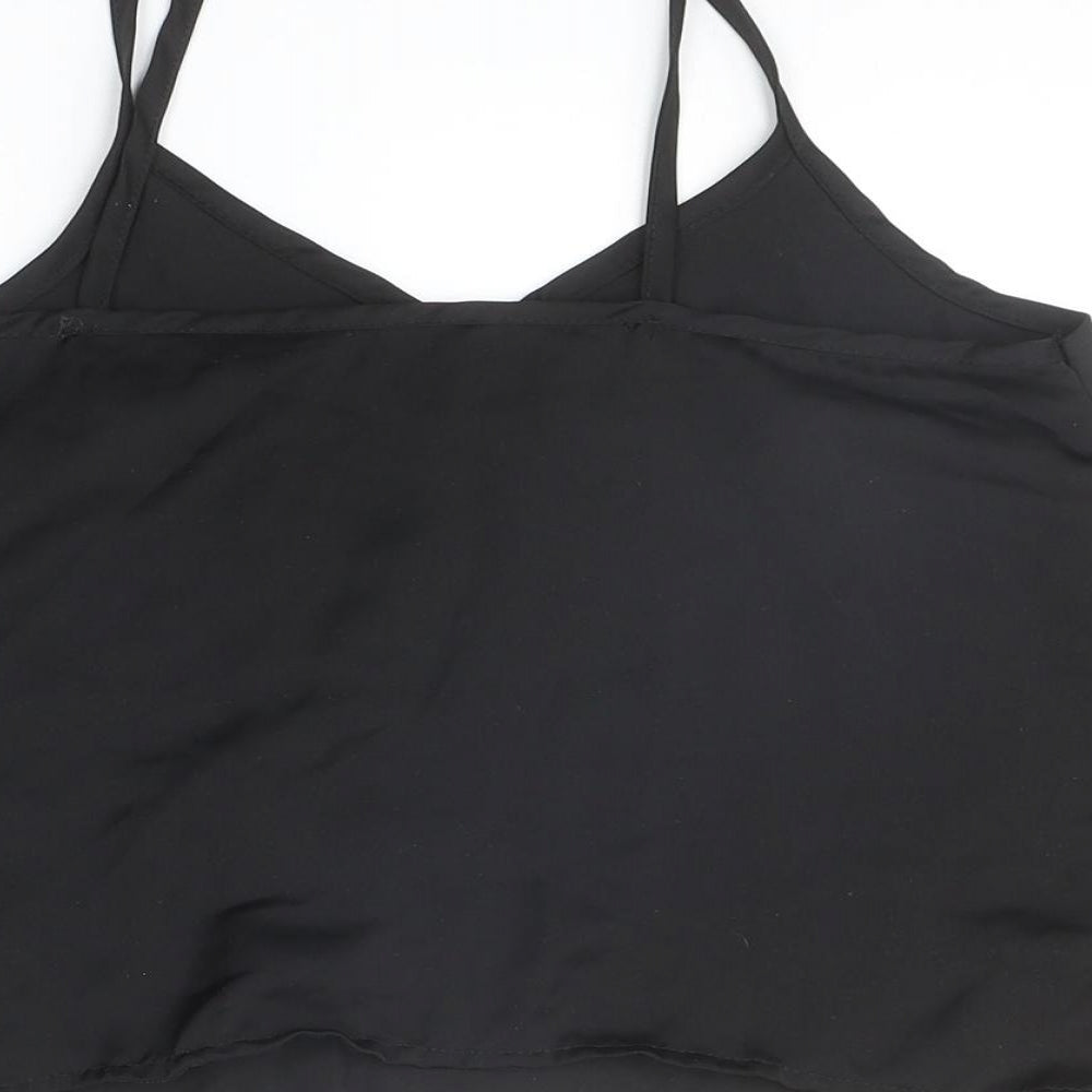Womens UK Size 6 Missguided Black Basic Tank