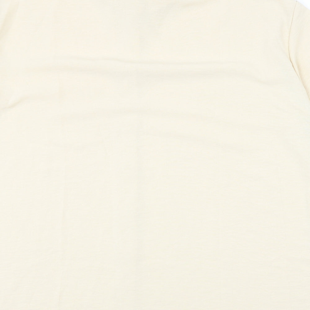 Womens UK Size XL Preworn Beige Basic Button-Up