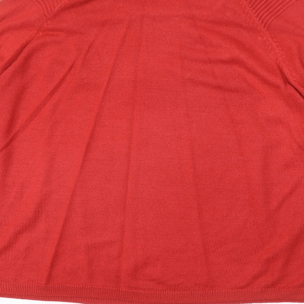 Womens UK Size 18 Marks and Spencer Red Pullover Jumper