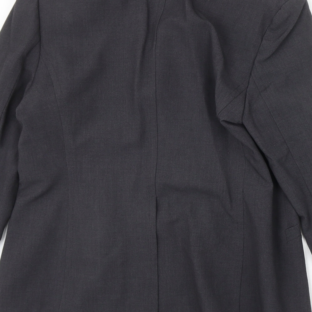 Marks and Spencer Womens Grey Polyester Jacket Blazer Size 14