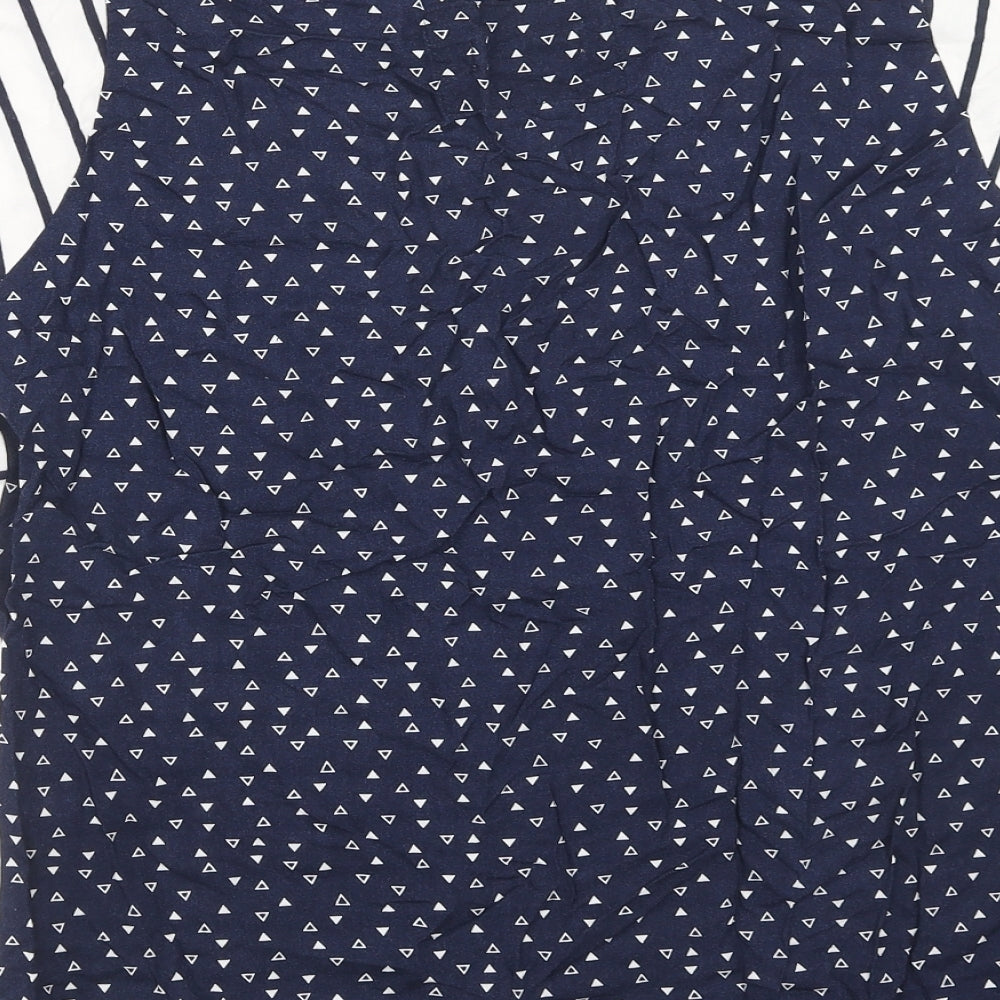 Womens UK Size M Preworn Blue Basic T-Shirt