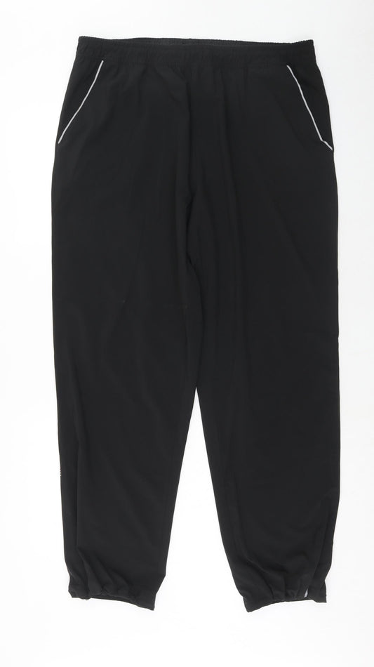 Womens UK Size L H&M Regular Fit Black Trousers