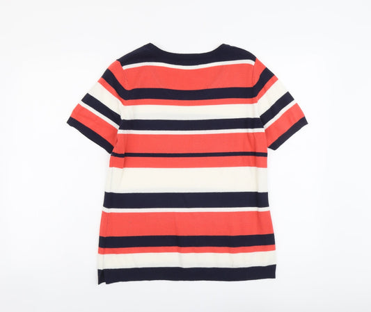 Womens UK Size 12 Papaya Multicoloured Pullover Jumper