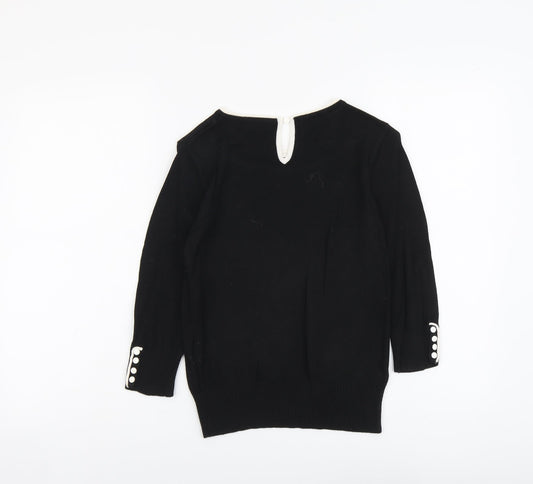 Womens UK Size S H&M Black Pullover Jumper