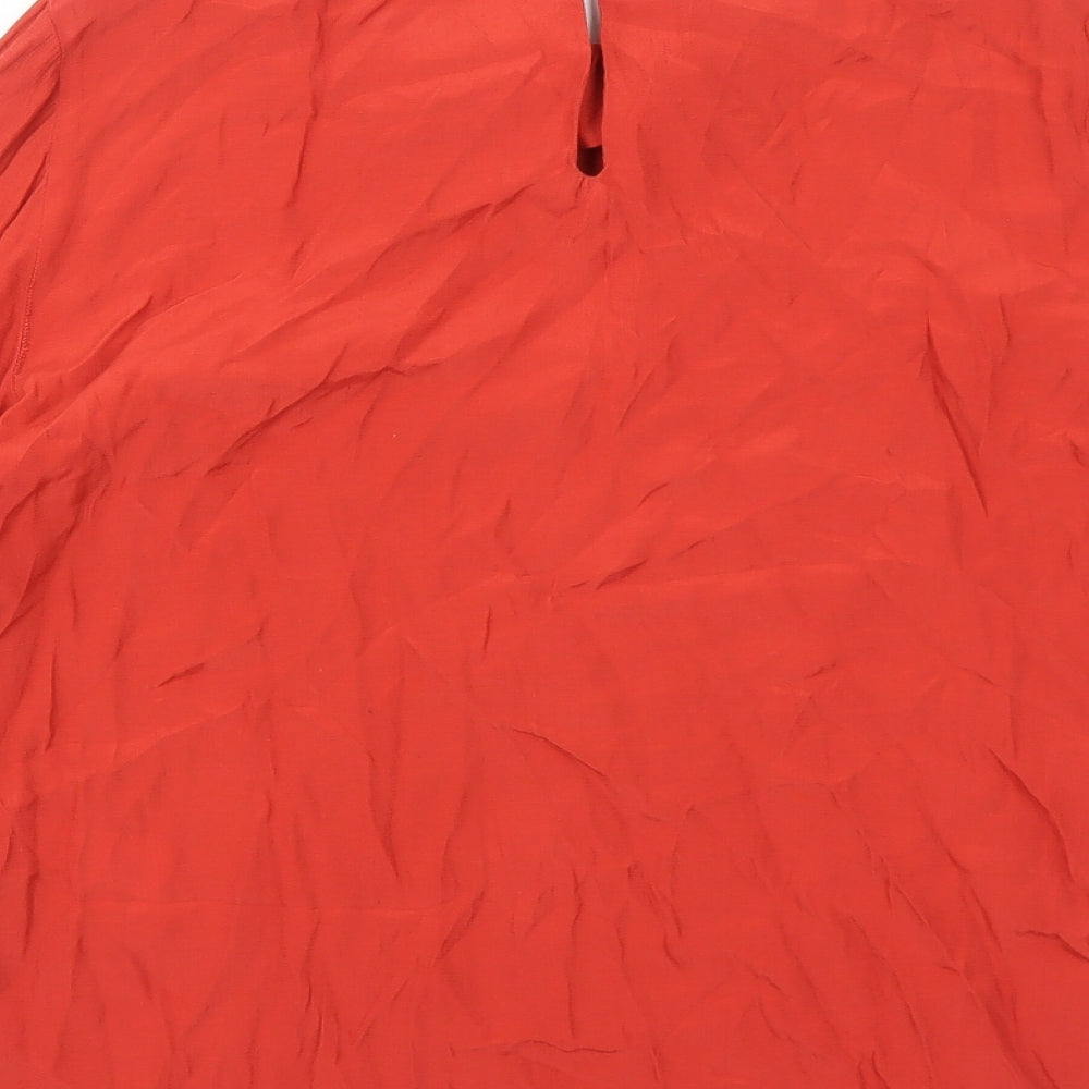 Womens UK Size 12 Monsoon Red Basic Blouse