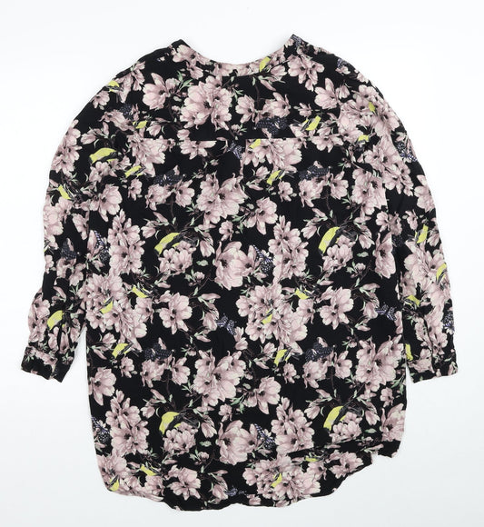 Womens UK Size 8 H&M Multicoloured Basic Button-Up