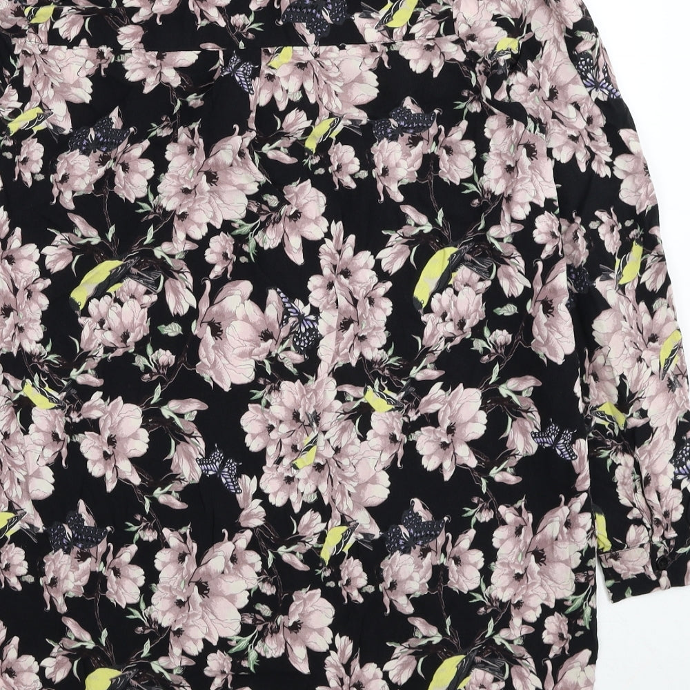 Womens UK Size 8 H&M Multicoloured Basic Button-Up