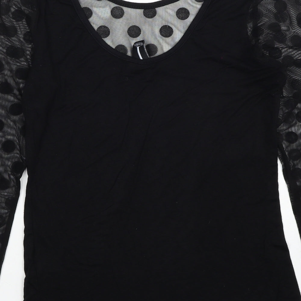 Womens UK Size 8 Izabel Black Basic Blouse