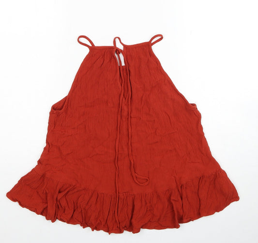 Womens UK Size 14 ASOS Red Basic Tank