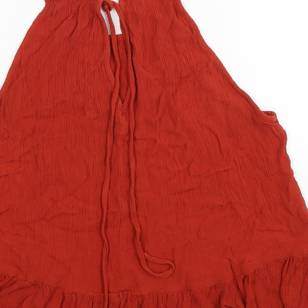 Womens UK Size 14 ASOS Red Basic Tank