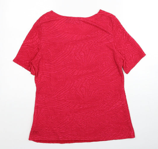 Womens UK Size 16 Saloos Pink Basic T-Shirt