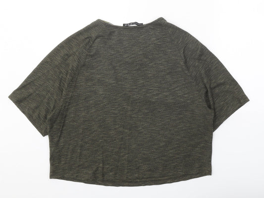 Womens UK Size 10 Atmosphere Green Basic T-Shirt
