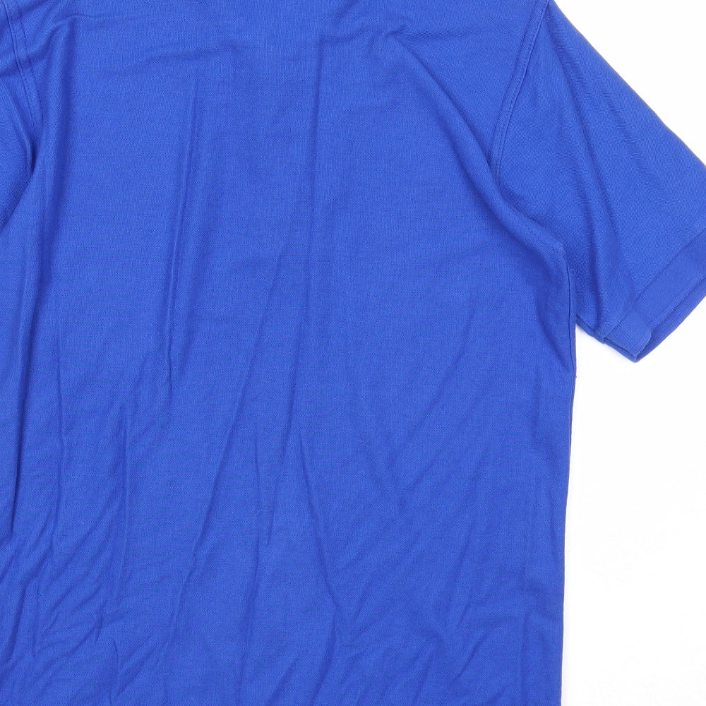 Womens UK Size S Stars & Stripes Blue Basic Button-Up