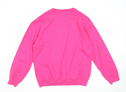 Gildan Womens Pink Cotton Pullover Sweatshirt Size M Pullover - Eat Sleep Dance Repeat.