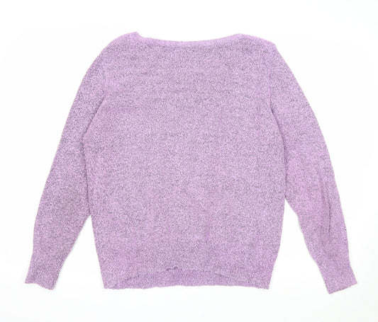 Womens UK Size 18 M&Co Purple Pullover Jumper