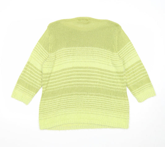 Womens UK Size L Per Una Green Pullover Jumper