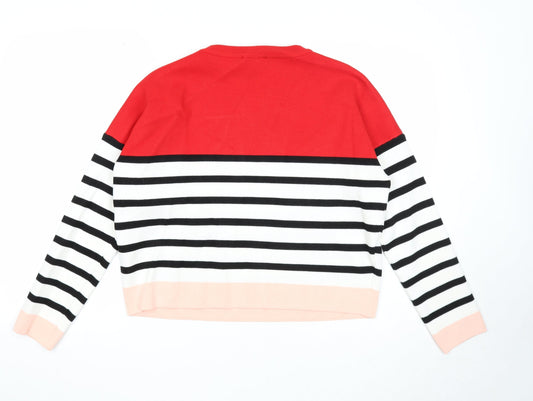 Womens UK Size M New Look Multicoloured Pullover Jumper