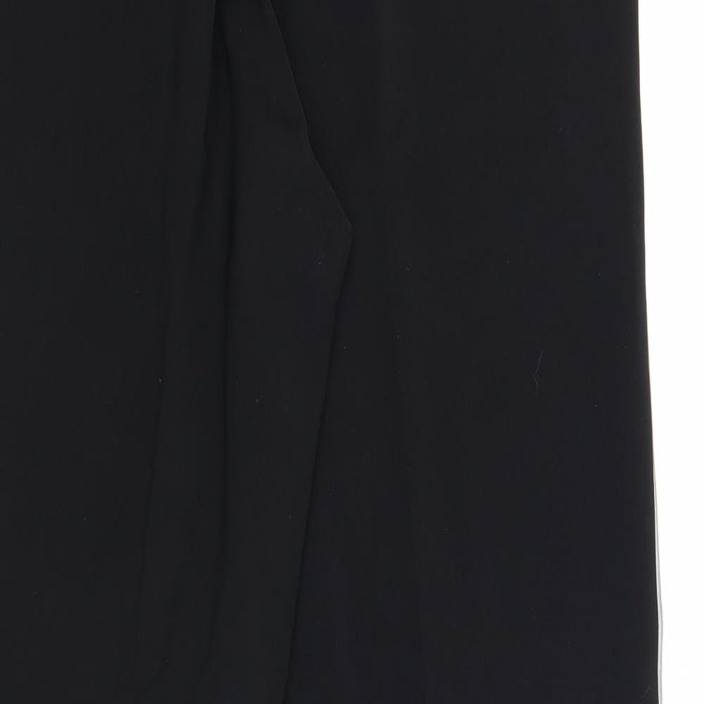 Womens UK Size 12 Preworn Regular Fit Black Trousers